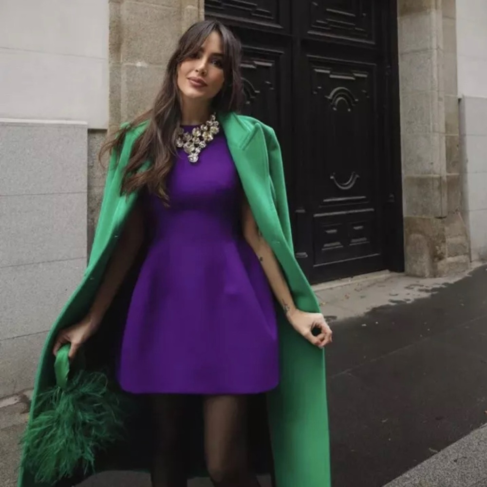 Zara purple mini dress